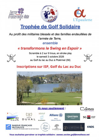 Notre trophée golf solidaire au golf du Lac au Duc 3 octobre